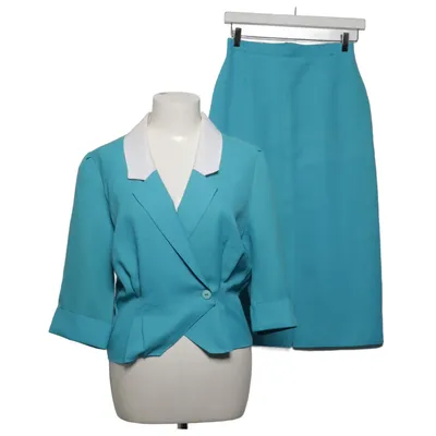 Jakkesæt med nederdel (Blå) Polyester