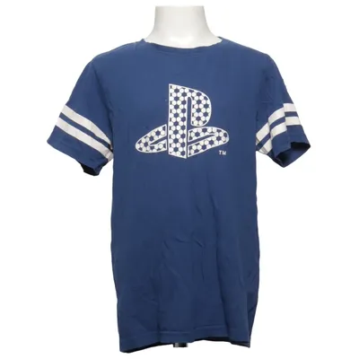T-shirt (Blauw, Wit) van Playstation Organisch katoen