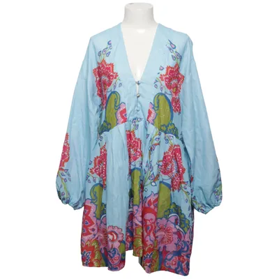 Robe (Bleu, Multicolore) de Mochy Coton, Polyester