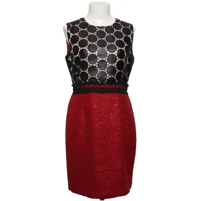 Dress (Red, Black) from Mademoiselle Polyester, Polyurethane, Silk
