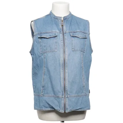 Spijker gilet (Blauw) van Salsa Katoen