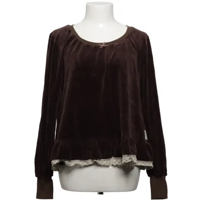 Collegetröja (Brun, Vit) från Blooming Bomull, Polyester