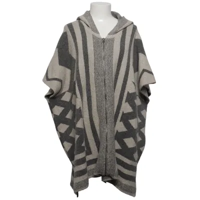 Poncho (Grijs, Beige) van Yaya Women Acryl, Elastaan, Linnen, Polyamide, Wol