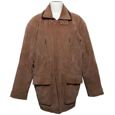 Läderjacka (Brun) från Heine Akryl, Skinn, Polyester