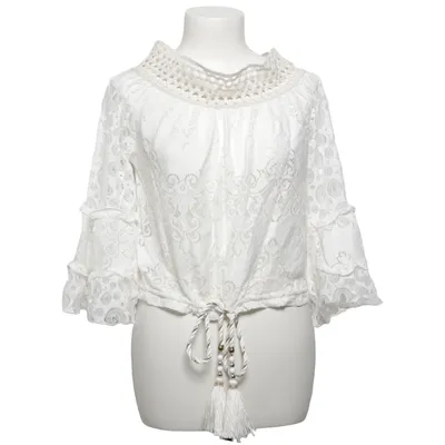 Blus (Vit) från Azara Paris Bomull, Polyamid, Polyester