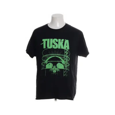 T-shirt (Svart, Grön) från Gildan Bomull