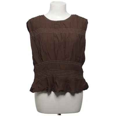 Top (Brun) fra H&M Modern Classic Bomuld, Polyamid, Viscose
