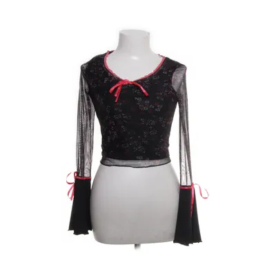 Crop top (Zwart, Meerkleurig) van Fashion Sexy Lounge Elastaan, Polyester