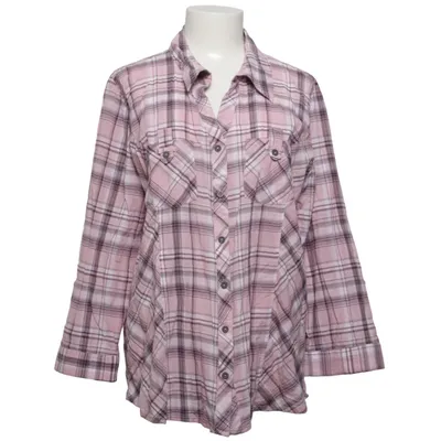 Flannel shirt (Pink, White, Brown) from Florie Cotton, Elastane
