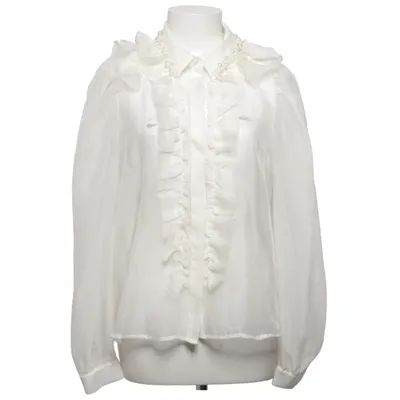 Blouse (White) from Zara Polyester