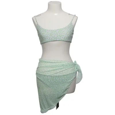 Bikini (Grün, Weiß) Elasthan, Polyester