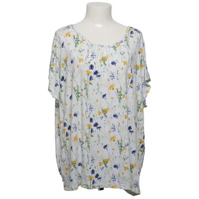 Top (Hvid, Flerfarvet) fra Plus Plus Elastan, Viscose