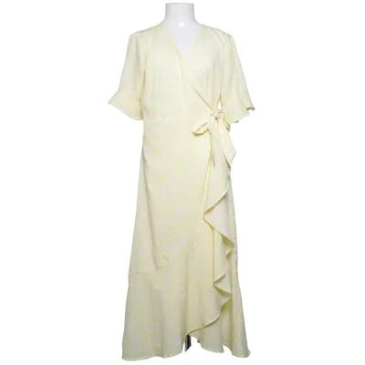 Omlottklänning (Gul, Vit) från Pernilla Wahlgren Design Polyester