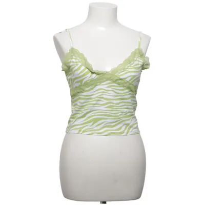 Crop top (Vert, Blanc) de FB Sister Coton, Élasthane