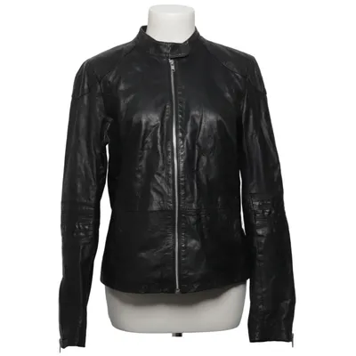 Lederjacke (Schwarz) von Hema Leder, Polyester