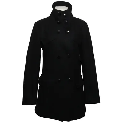 Manteau (Noir) de Tessie Viscose, Laine