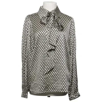 Sløjfebluse (Sort, Beige) fra Dea Kudibal Elastan, Silke
