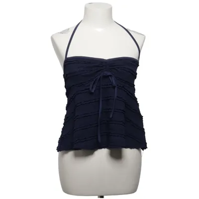 Halter neck top (Blue) from Shein Elastane, Polyester