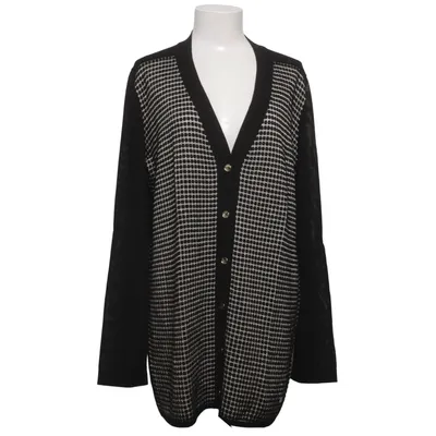 Cardigan (Black, White) from Escada Cashmere, Metallic fiber, Polyamide, Polyester, Viscose, Wool