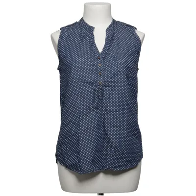 Top (Blauw, Wit) van Moma Elastaan, Polyester