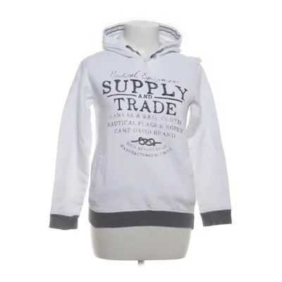 Huvtröja (Vit, Grå) från Camp David Bomull, Polyester