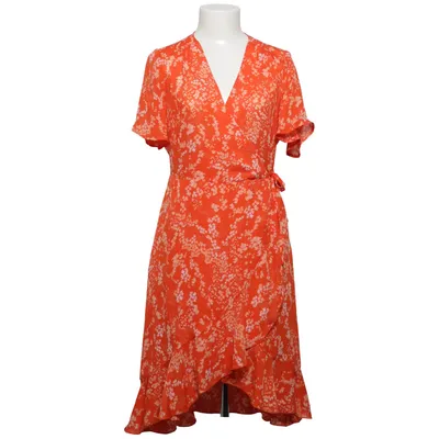 Slå-om-kjole (Orange, Hvid) fra Soaked in Luxury Polyester, Viscose