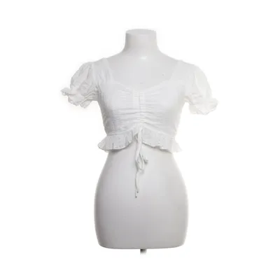 Crop top (Wit) van Romwe Katoen, Polyester