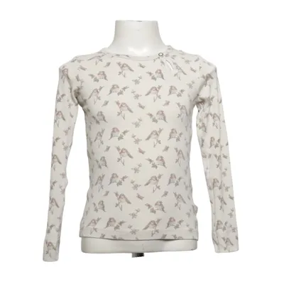 Lange mouwen shirt (Wit, Bruin) van Lil' Atelier Elastaan, Lyocell, Organisch katoen