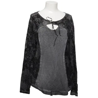 Blouse (Zwart, Grijs) van Tredy Katoen, Polyester, Viscose