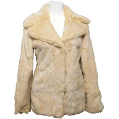 Pälsjacka (Beige) från Hollies Stockholm Skinn, Polyester, Kaninpäls