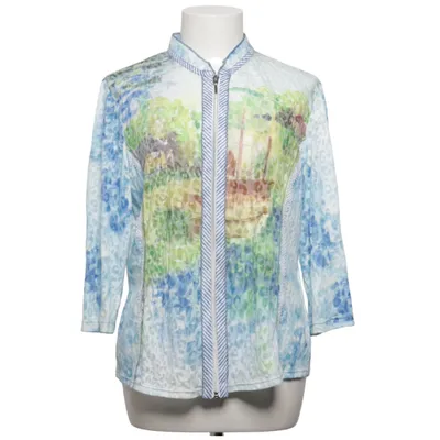 Jacket (Blue, Multicolored) from Just White Cotton, Polyester