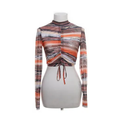 Crop top (Brown, Multicolored) from Kollyy Polyester