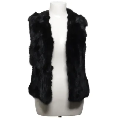 Fur vest (Black) from Natures Collection Polyester, Rabbit fur