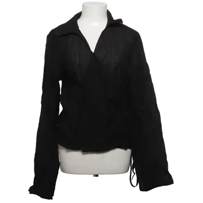 Wrap blouse (Black) from Weekday Lyocell, Polyamide