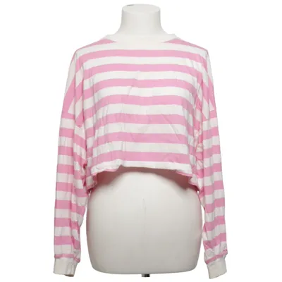 Sweatshirt (Pink, Hvid) fra Edited