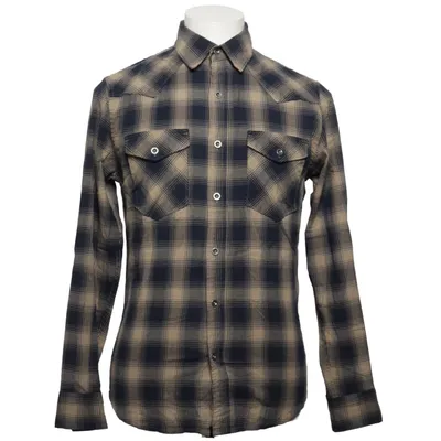 Flannel skjorte (Blå, Beige, Flerfarvet) fra Wrangler Bomuld, Elastan, Polyester