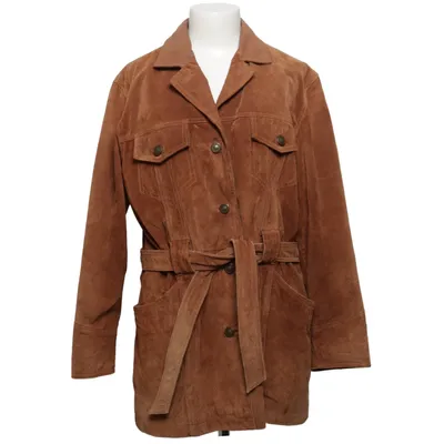 Leather coat (Brown) from Petroff Leather, Polyester