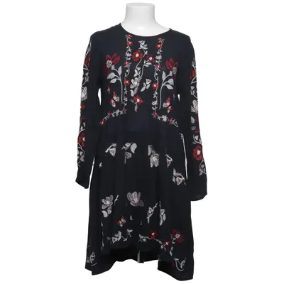 Klänning (Svart, Flerfärgad) från Zara Woman Viskos, Ull