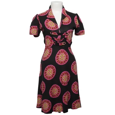 Jurk (Zwart, Meerkleurig) van Denimbirds Acryl, Elastaan, Viscose
