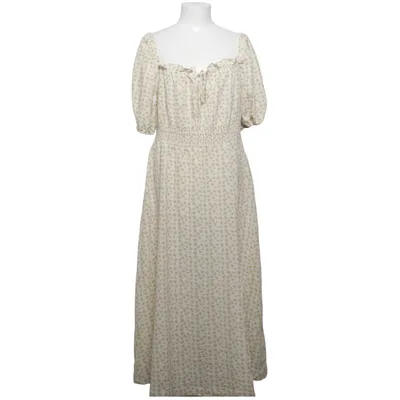 Kjole (Hvid, Gul) fra Ellos Polyester, Viscose