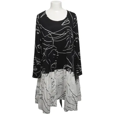 Kjole (Sort, Hvid) fra Ralston Elastan, Viscose