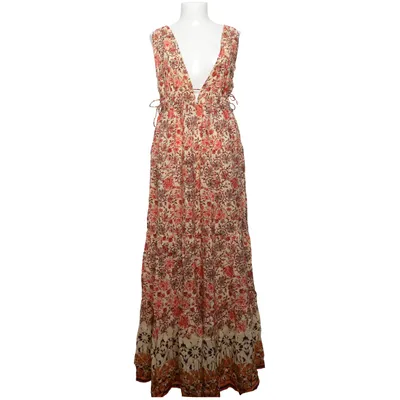 Maxi dress (Beige, Red, Multicolored) from Mango Polyester, Viscose