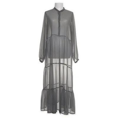 Robe (Noir, Blanc) de Résumé Polyester