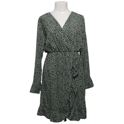 Wrap dress (Green, Black) from F. Fashion Elastane, Polyester