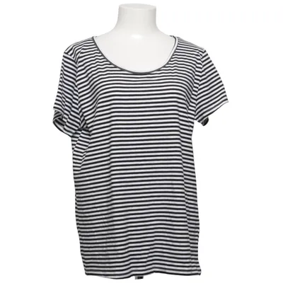 T-shirt (Sort, Hvid) fra Gina Bomuld, Elastan