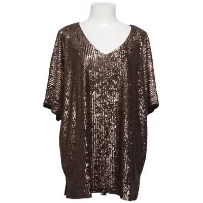Top (Bruin, Zwart) van Ulla Popken Elastaan, Polyester