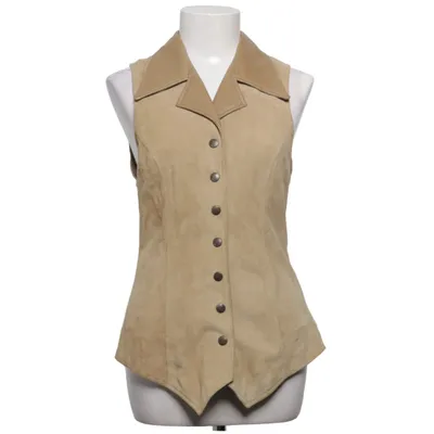 Gilet en cuir (Beige) de Lotta Thisell Design Cuir