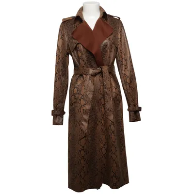 Manteau (Marron, Noir) de Ciminy Élasthane, Polyester