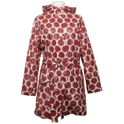 Raincoat (Red, White) from Rainwear Cotton, Polyester