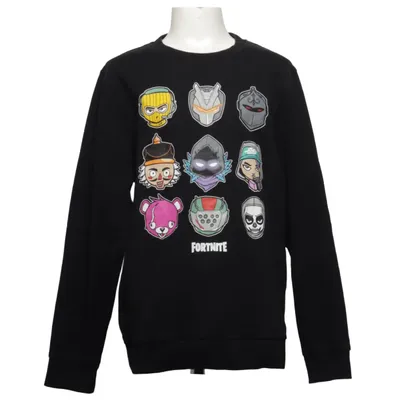 Sweatshirt (Black, Multicolored) from Fortnite Cotton, Polyester